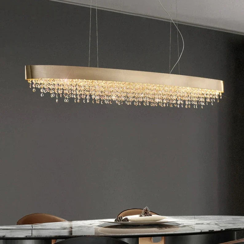 Black Crystal chandelier - Alden Court for dining room view 2