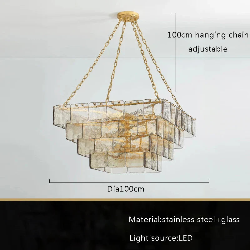 Clear Glass chandelier - Petra Lane for dining room view 5