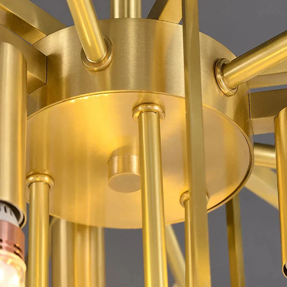Brass Brass Tiered chandelier - Hera Lane for dining room view 6
