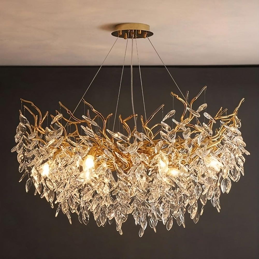 Clear Crystal chandelier - Fiora Court for dining room view 4
