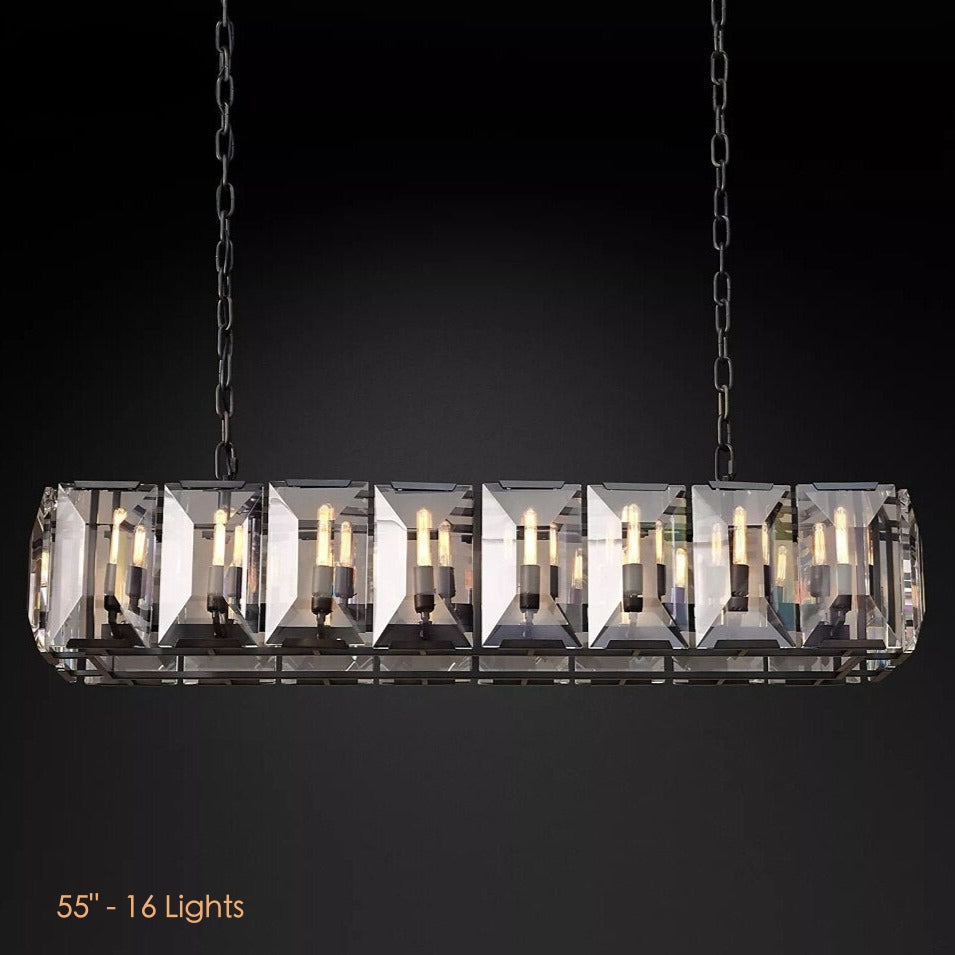 Black Crystal chandelier - Ilona Lane for dining room view 6