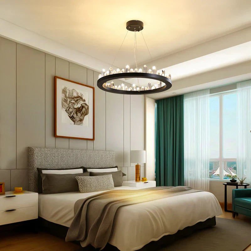 Clear Crystal chandelier - Gemma House for dining room view 4