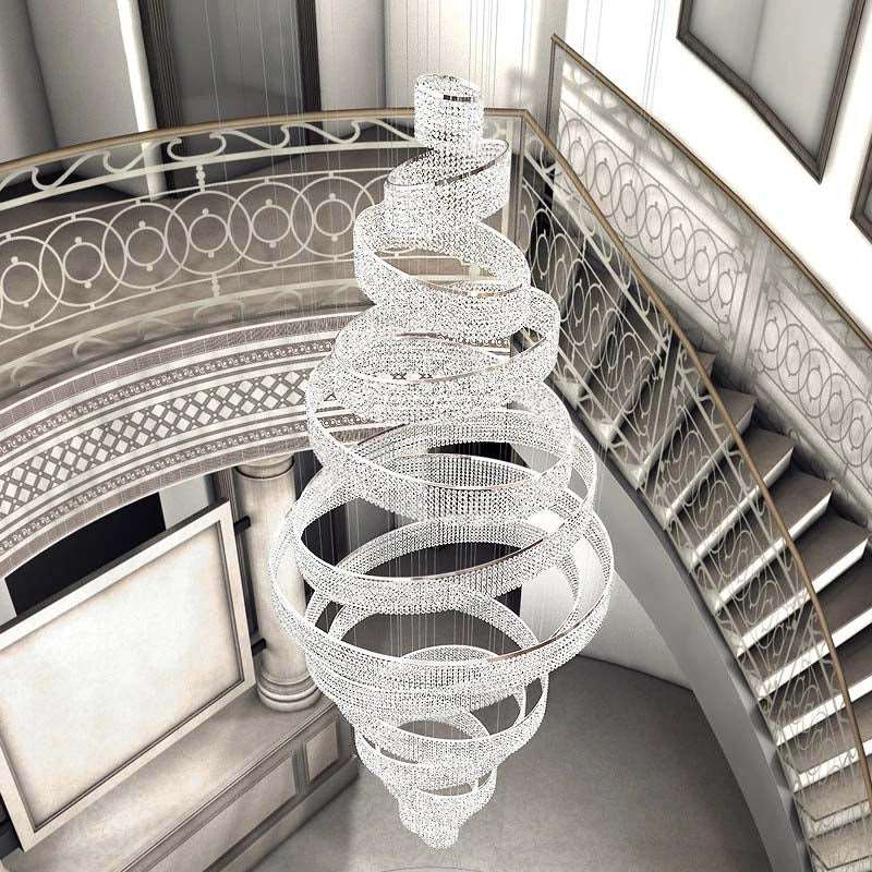 White Crystal chandelier - Viana House for dining room view 1