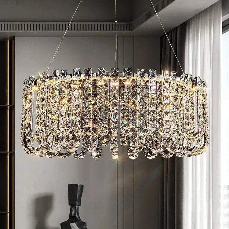 Silver Crystal chandelier - Willa House for dining room view 2