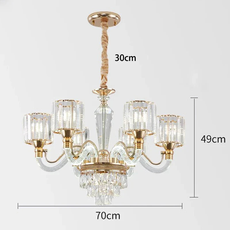 White Crystal chandelier - Winslow House for dining room view 13
