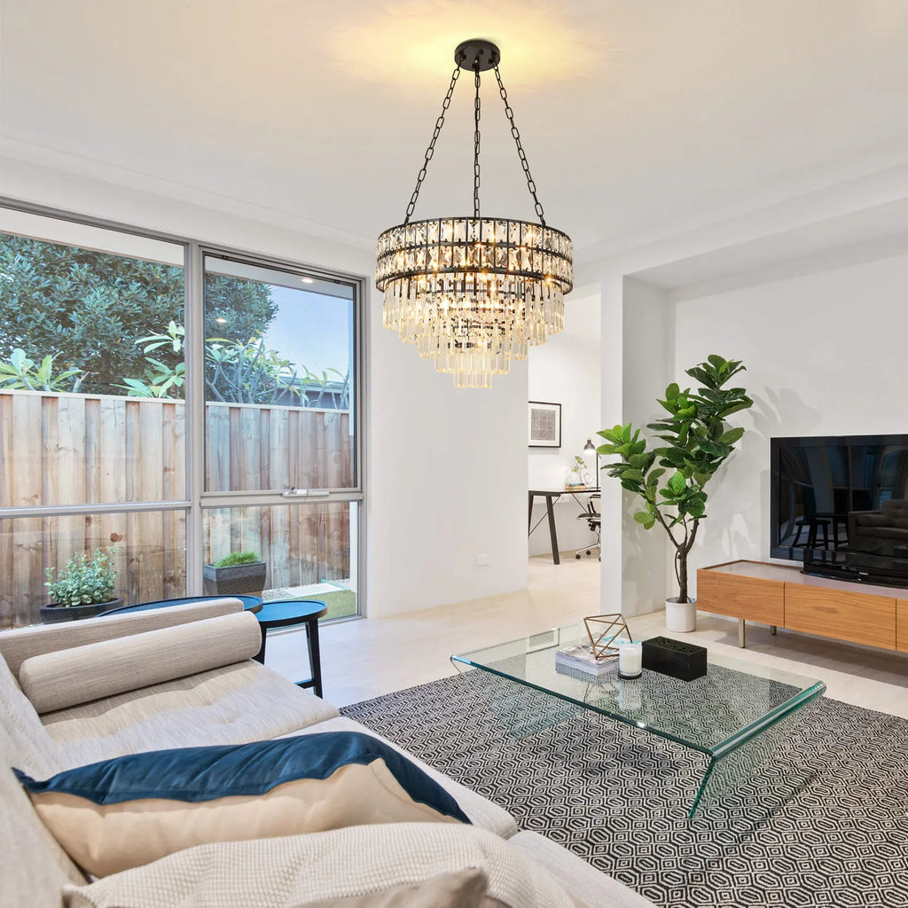 Crystal chandelier - Yule Bay for dining room view 4