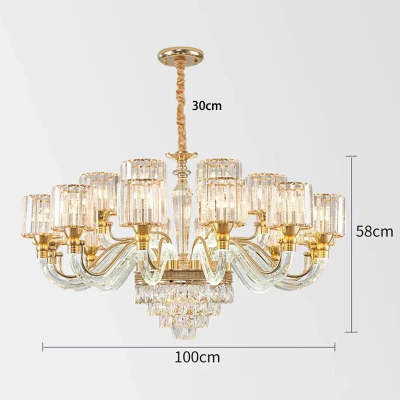 White Crystal chandelier - Winslow House for dining room view 17