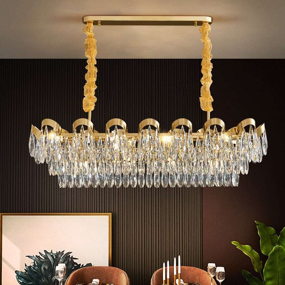 Clear Crystal chandelier - Indra Lane for dining room view 1