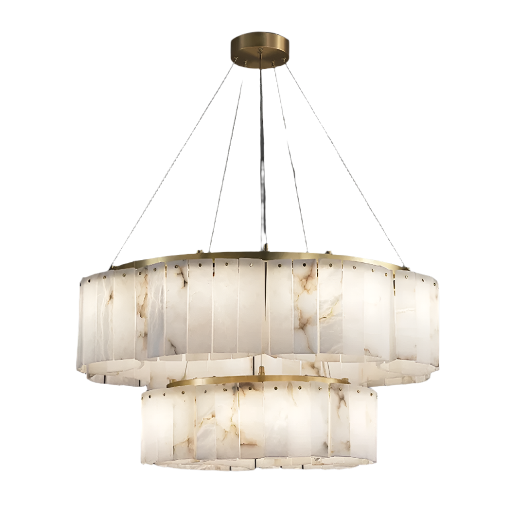 Brass Brass Tiered chandelier - Zinnia Bay for dining room view 7