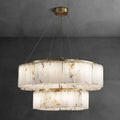 Brass Brass Tiered chandelier - Zinnia Bay for dining room view 2