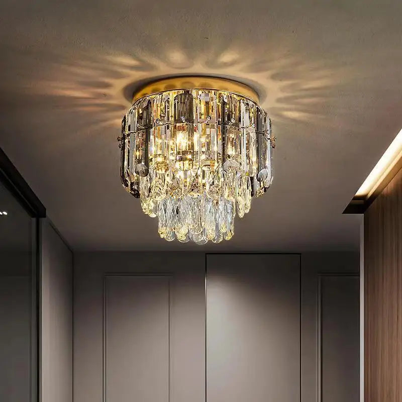 Clear Steel chandelier - Una House for dining room view 3