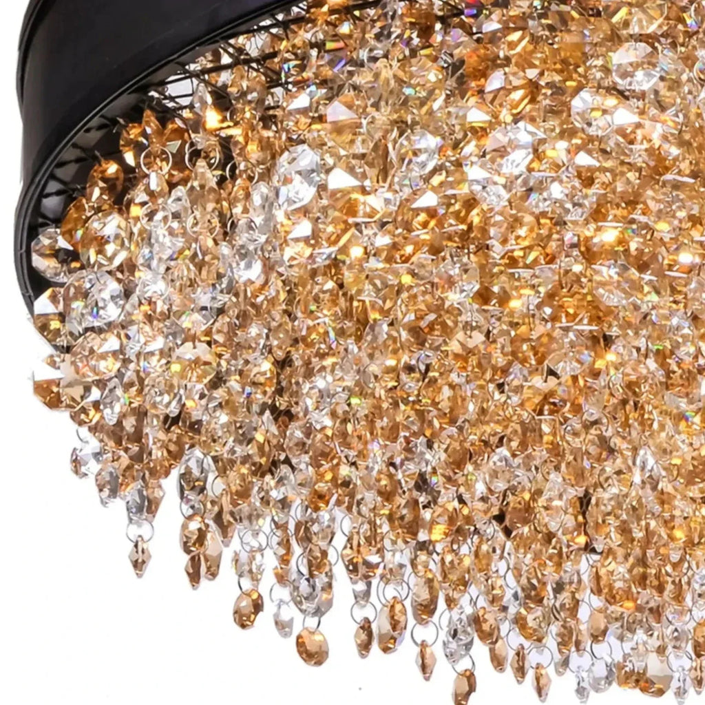 Black Crystal chandelier - Winslow Lane for dining room view 5