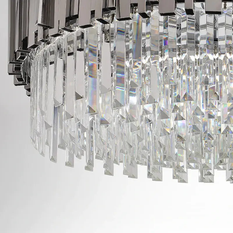 Clear Crystal Round chandelier - Riven House for dining room view 3
