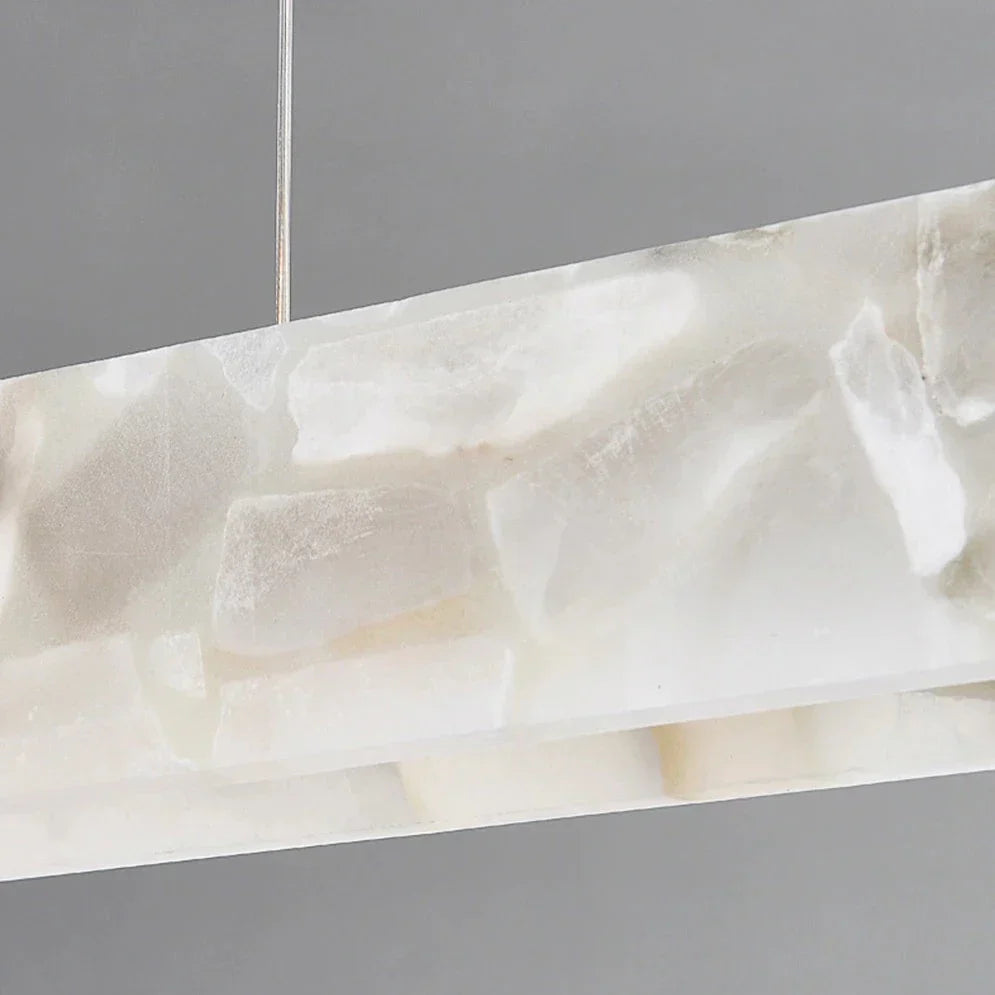 Natural Steel Linear chandelier - Zinnia Lane for dining room view 7