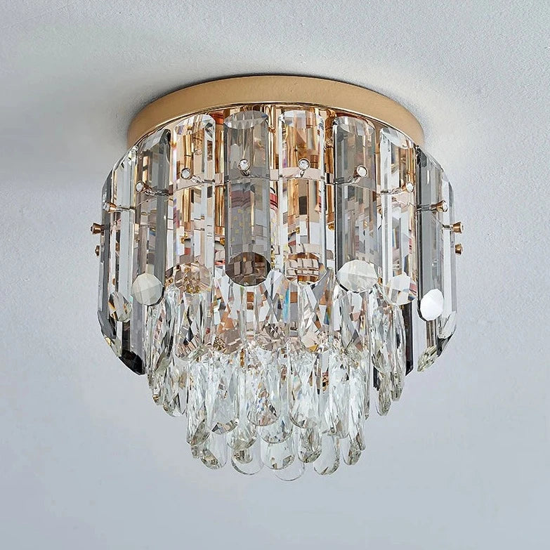 Clear Steel chandelier - Una House for dining room view 2