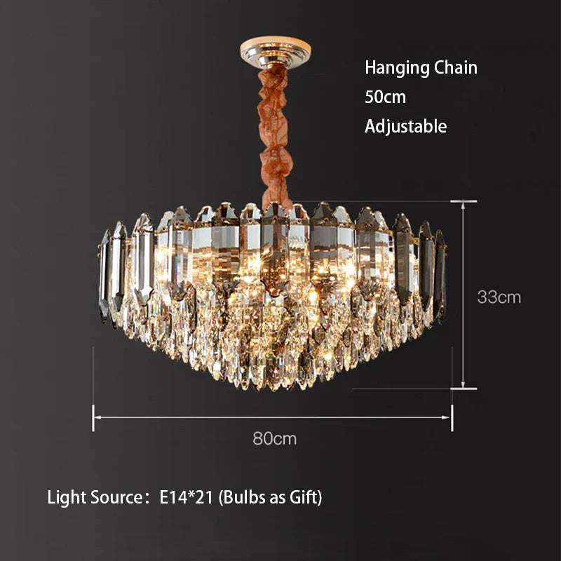White Crystal chandelier - Piper House for dining room view 17