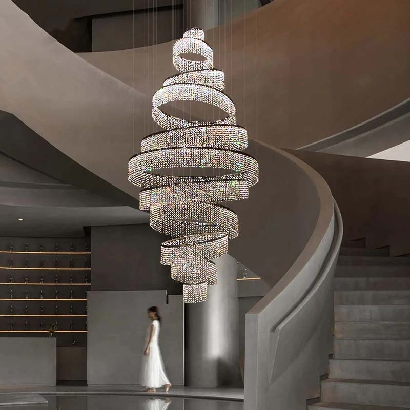 White Crystal chandelier - Viana House for dining room view 2