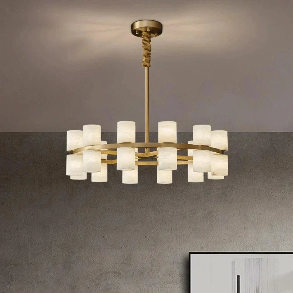 White Metal chandelier - Nysa House for dining room view 3