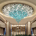 White Crystal Linear chandelier - Galen House for dining room view 1