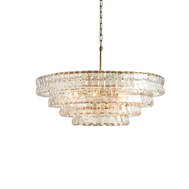 White Glass chandelier - Rosa Bay for dining room view 11