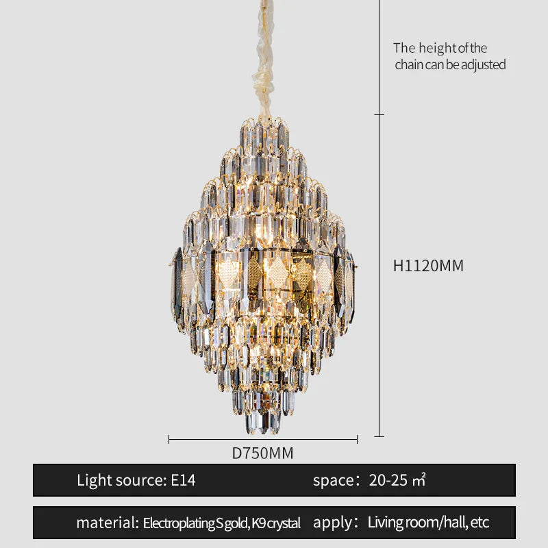 Crystal chandelier - Celia Lane for dining room view 10