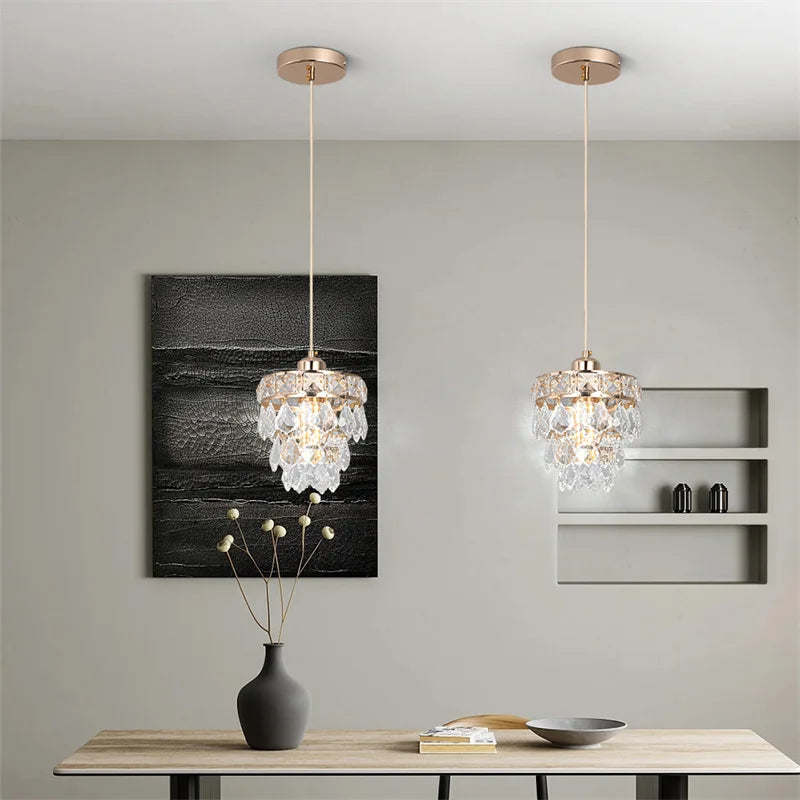 Clear Crystal Linear chandelier - Milan House for dining room view 3