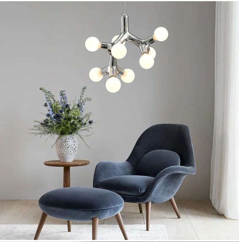Acrylic Linear chandelier - Viola Lane for dining room view 2