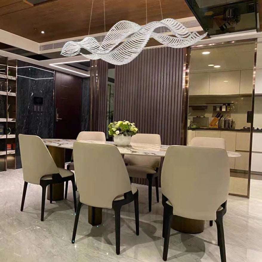 Clear Crystal chandelier - Mira Lane for dining room view 5