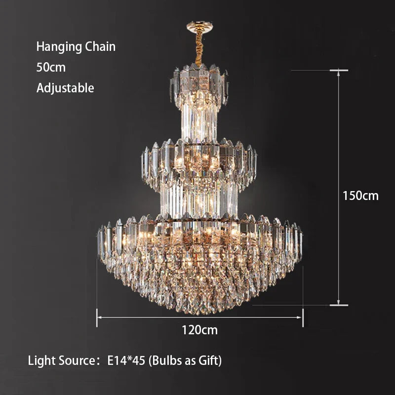 White Crystal chandelier - Piper House for dining room view 19