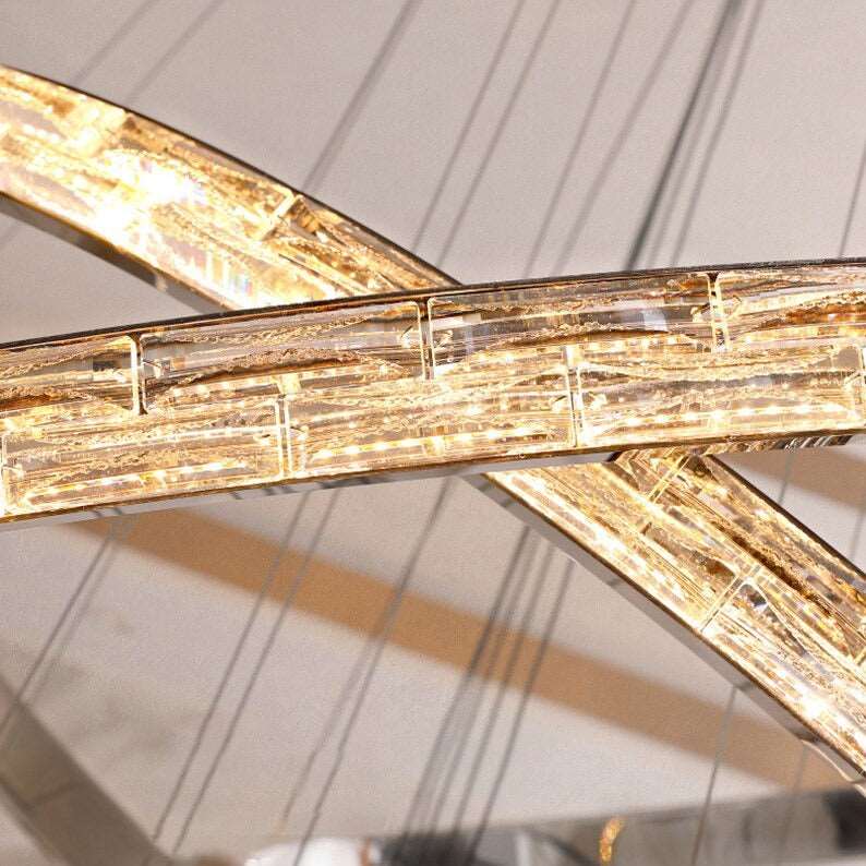Clear Crystal Tiered chandelier - Livia Lane for dining room view 3