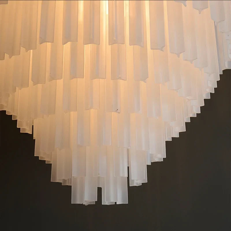 White Crystal chandelier - Ion House for dining room view 3