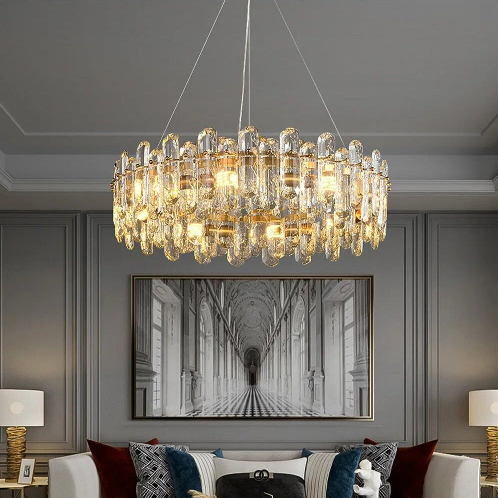 Clear Crystal chandelier - Lyra Bay for dining room view 3