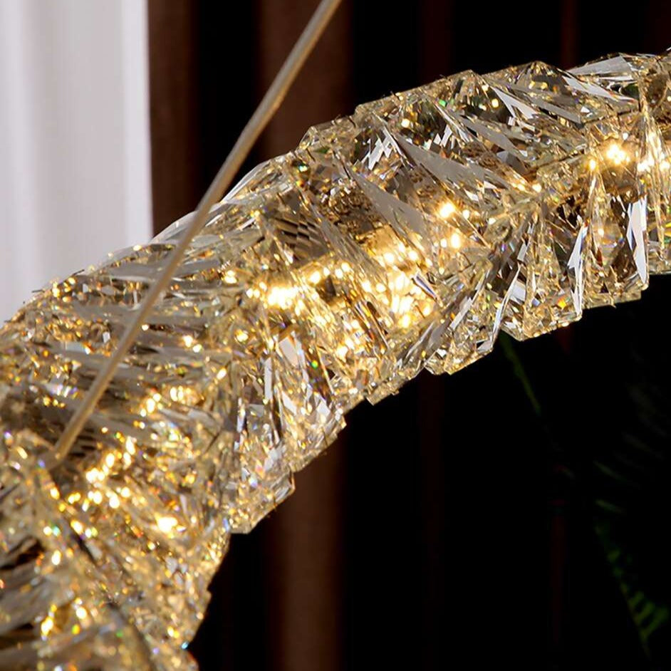 Clear Crystal Round chandelier - Kestrel Lane for dining room view 4