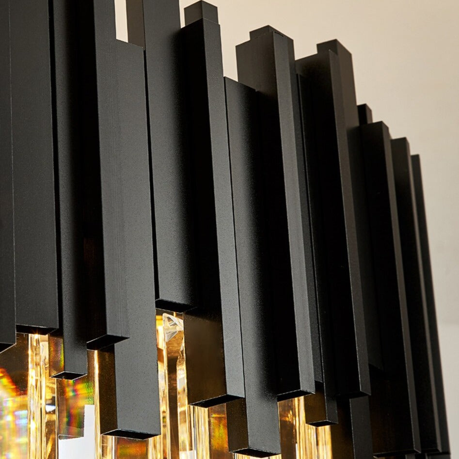 Black Crystal chandelier - Onda House for dining room view 4
