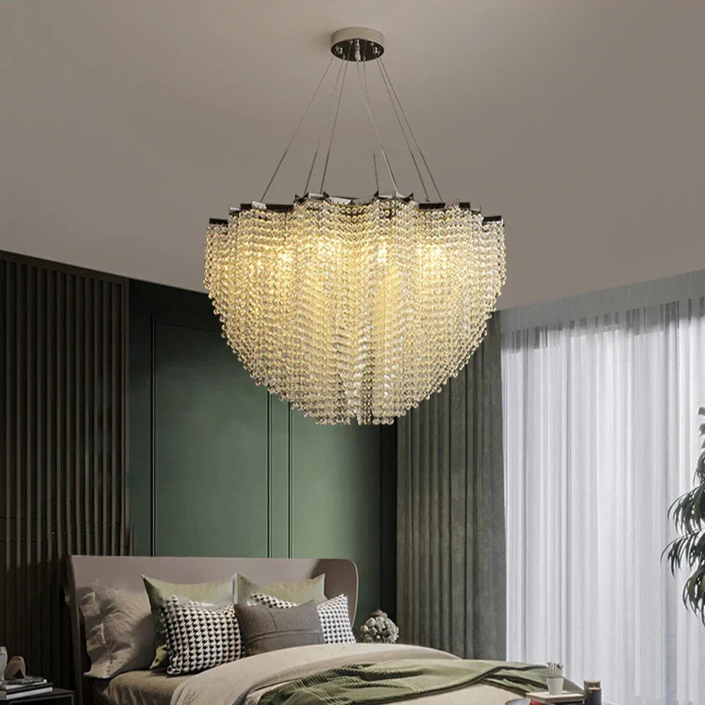Clear Crystal chandelier - Jovie Bay for dining room view 2