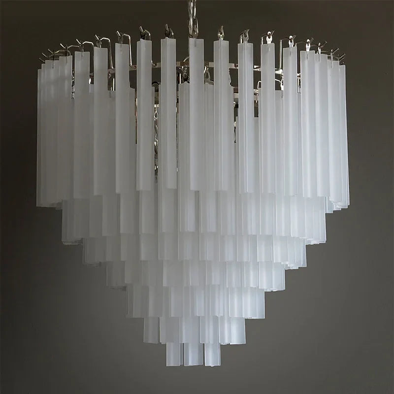 White Crystal chandelier - Ion House for dining room view 4