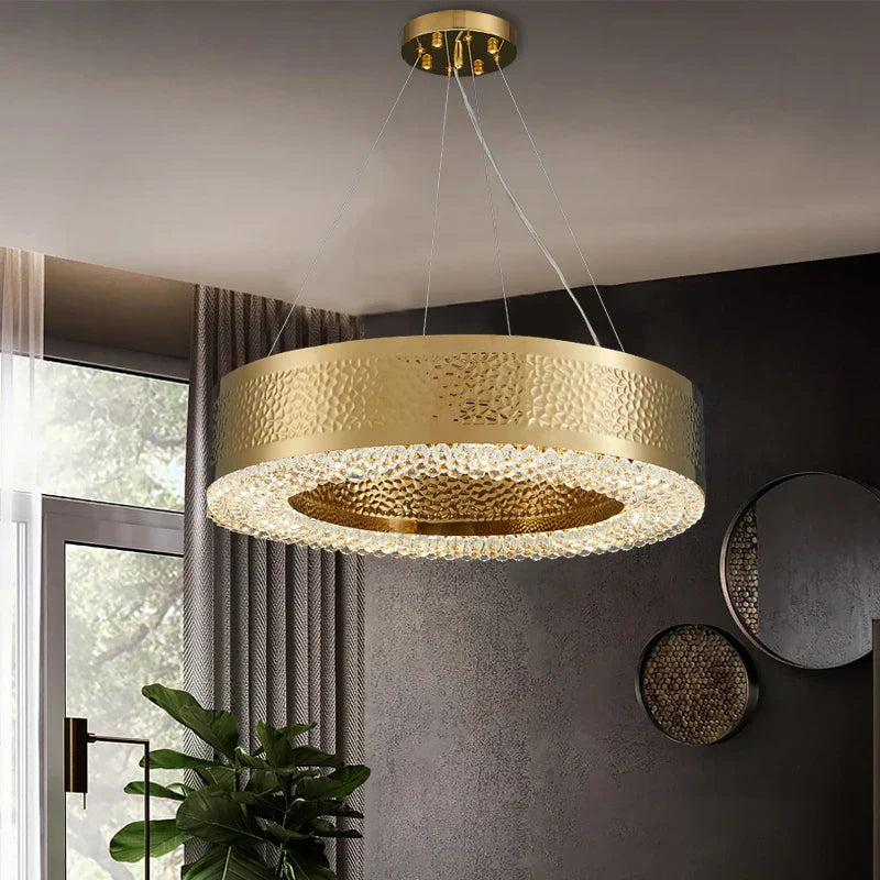 White Crystal chandelier - Vesper Bay for dining room view 2
