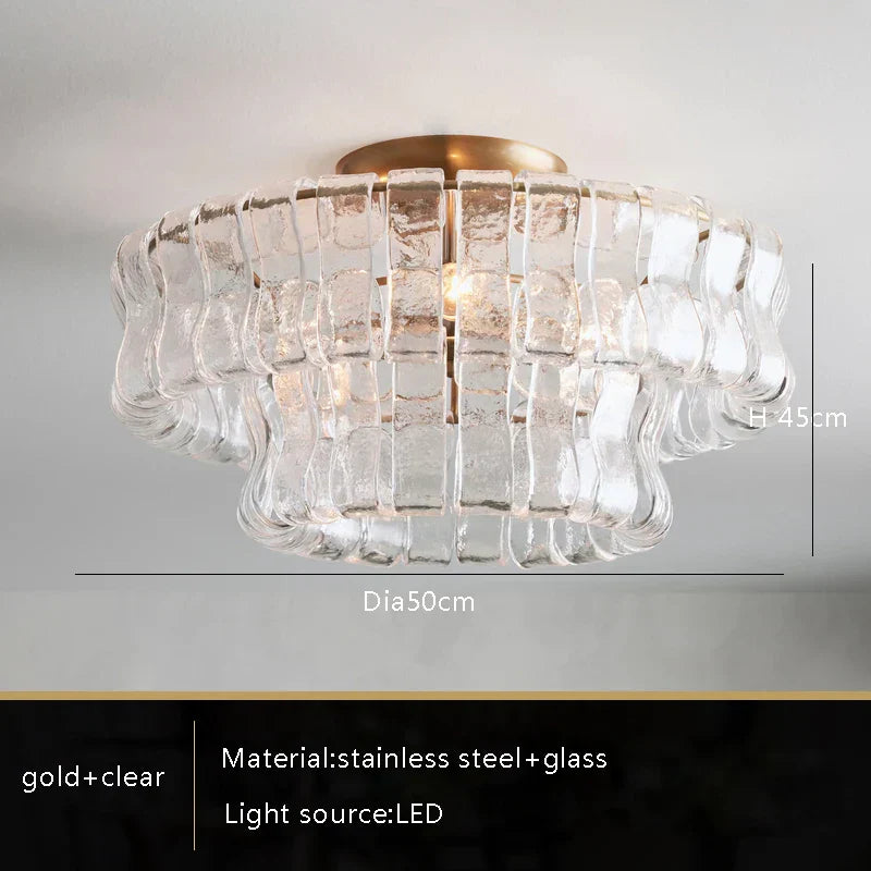 White Glass chandelier - Rosa Bay for dining room view 7