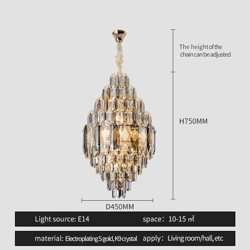 Crystal chandelier - Celia Lane for dining room view 8