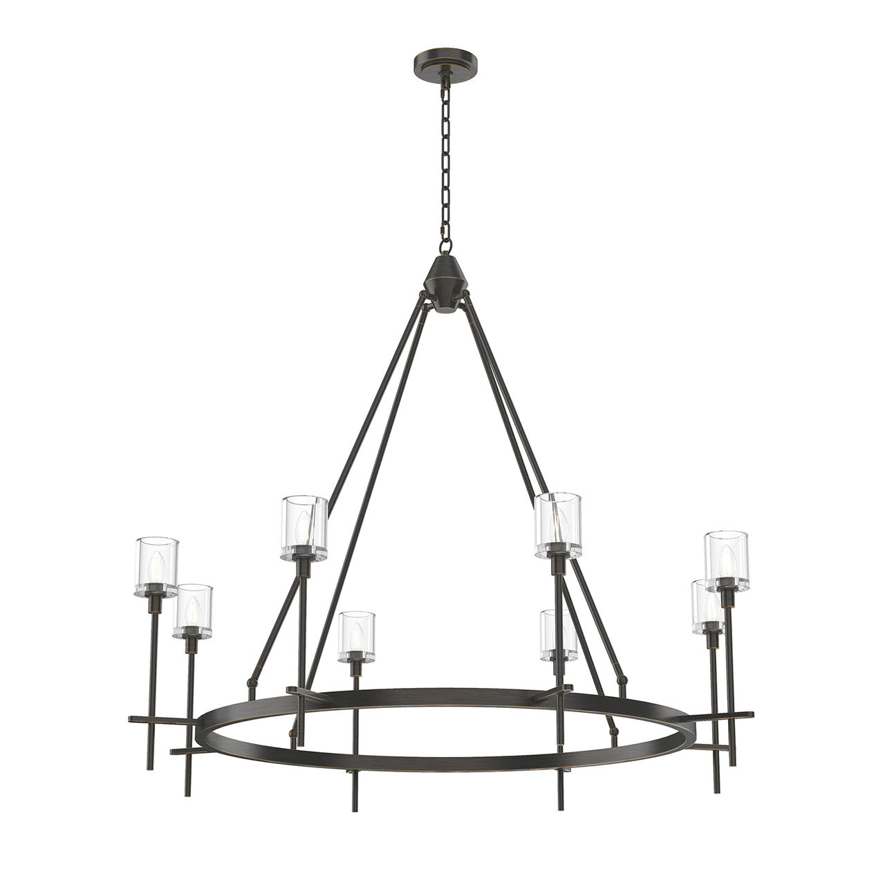 Bronze Crystal chandelier - Maris Harbor for dining room view 2