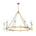 Antique Brass Crystal chandelier - Greer Meadow for dining room view 1