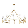 Antique Brass Crystal chandelier - Vela Harbor for dining room view 1