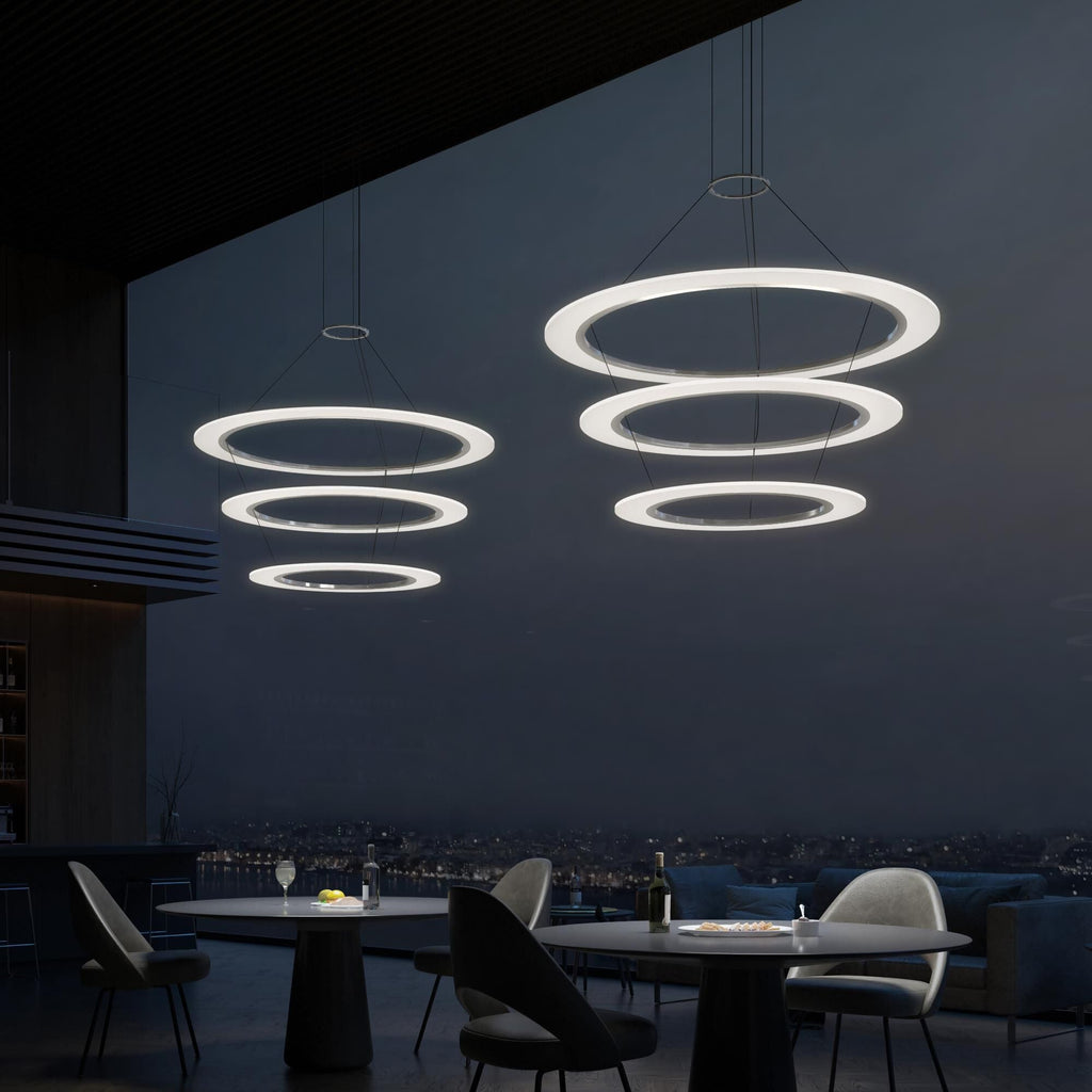 37 in. LED Chandelier - Dune Vale for dining room view 3