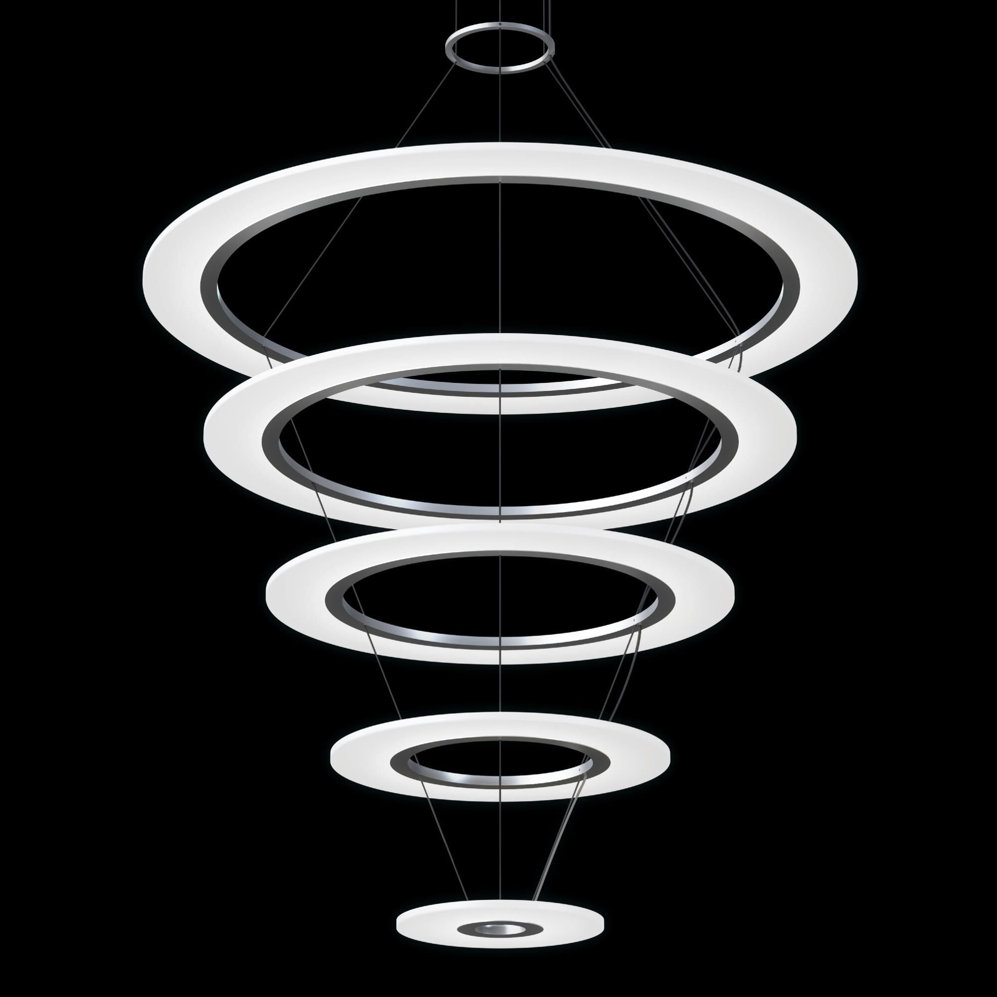 37 in. LED Chandelier - Finch Vale for dining room view 2