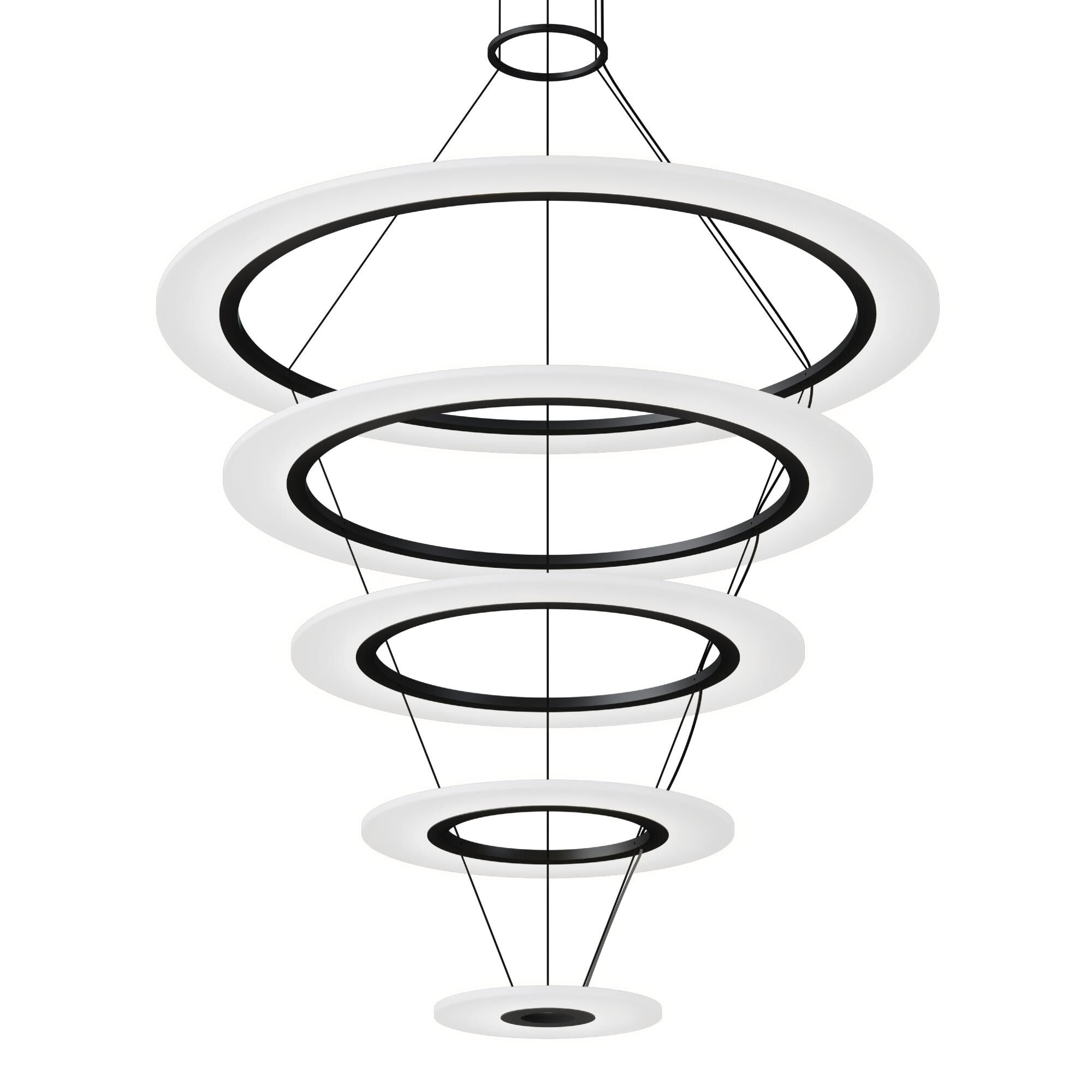 37 in. LED Chandelier - Finch Vale for dining room view 3