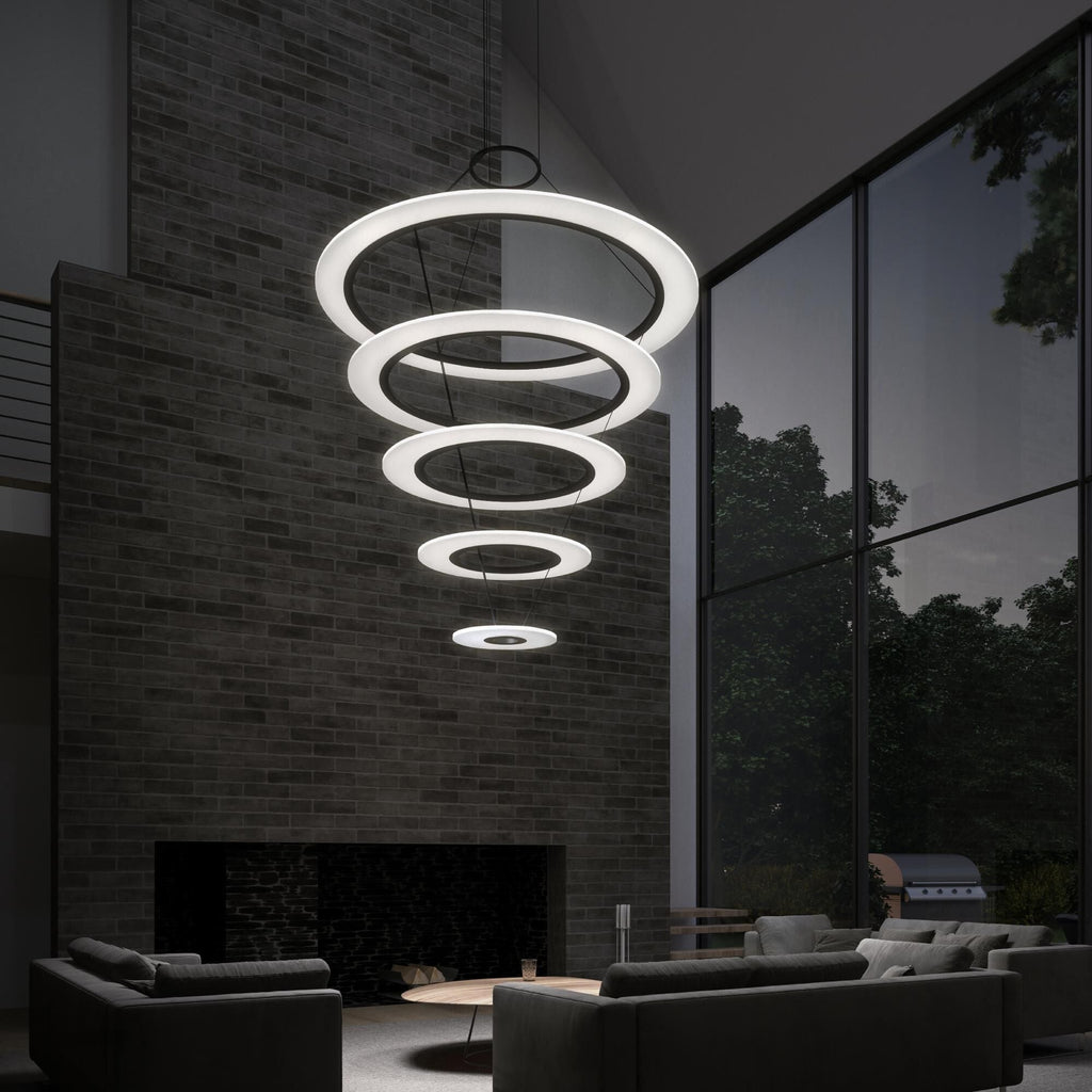 37 in. LED Chandelier - Finch Vale for dining room view 5