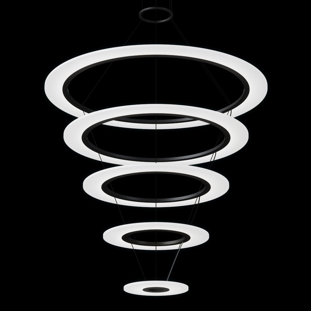 37 in. LED Chandelier - Finch Vale for dining room view 4