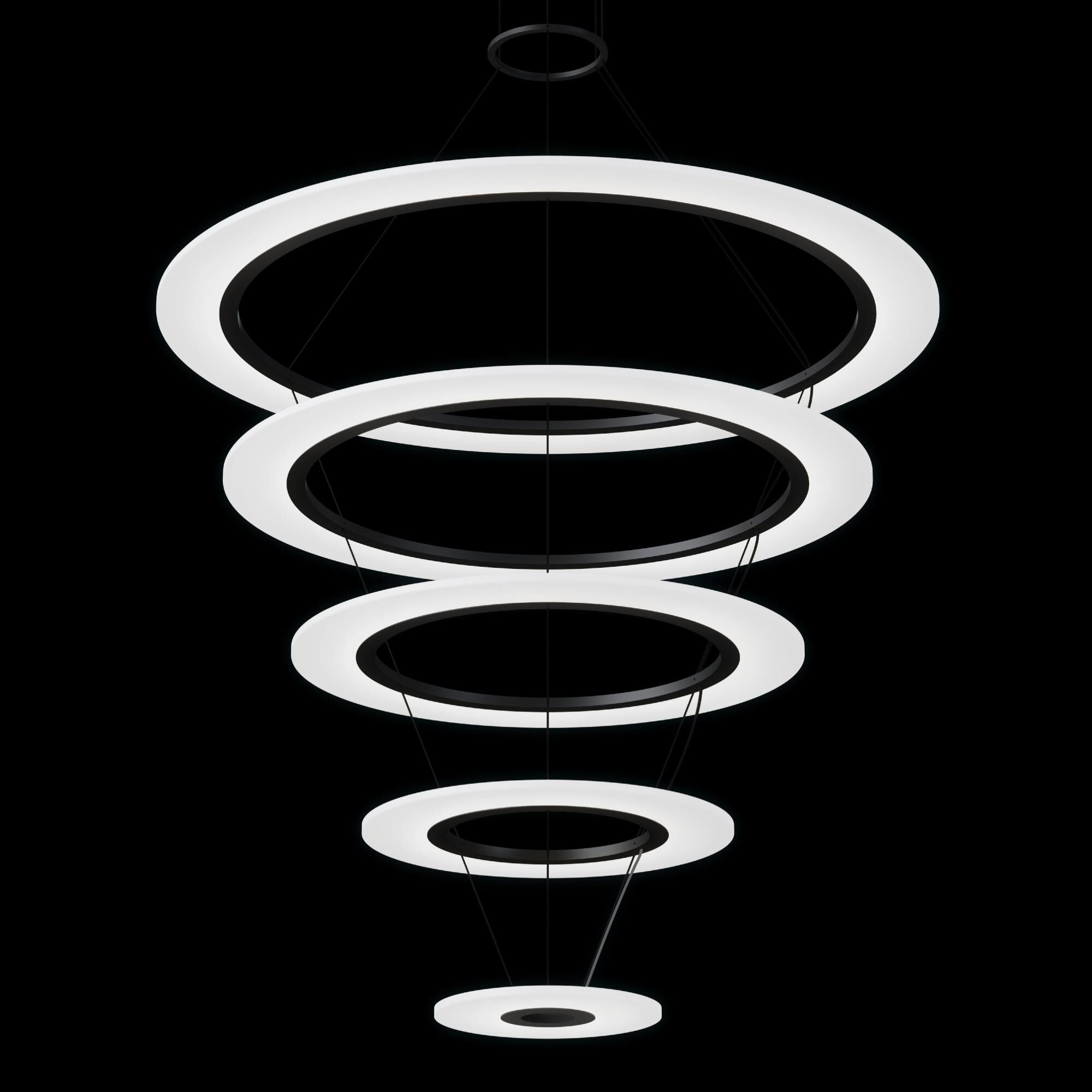 37 in. LED Chandelier - Finch Vale for dining room view 4
