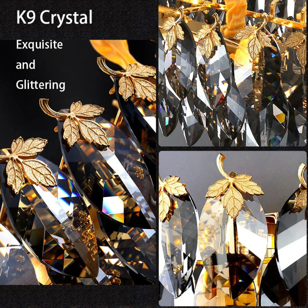Gold Crystal chandelier - Zelia Bay for dining room view 11