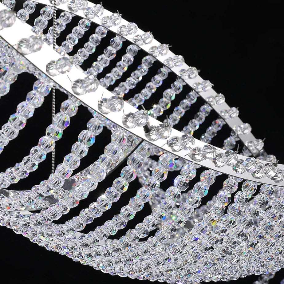 Clear Crystal chandelier - Mira Lane for dining room view 6